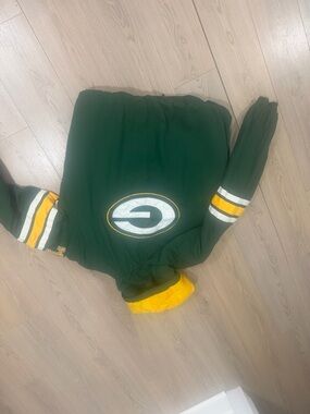 Green & Yellow Green Bay Packers Zip Up Starter Jacket